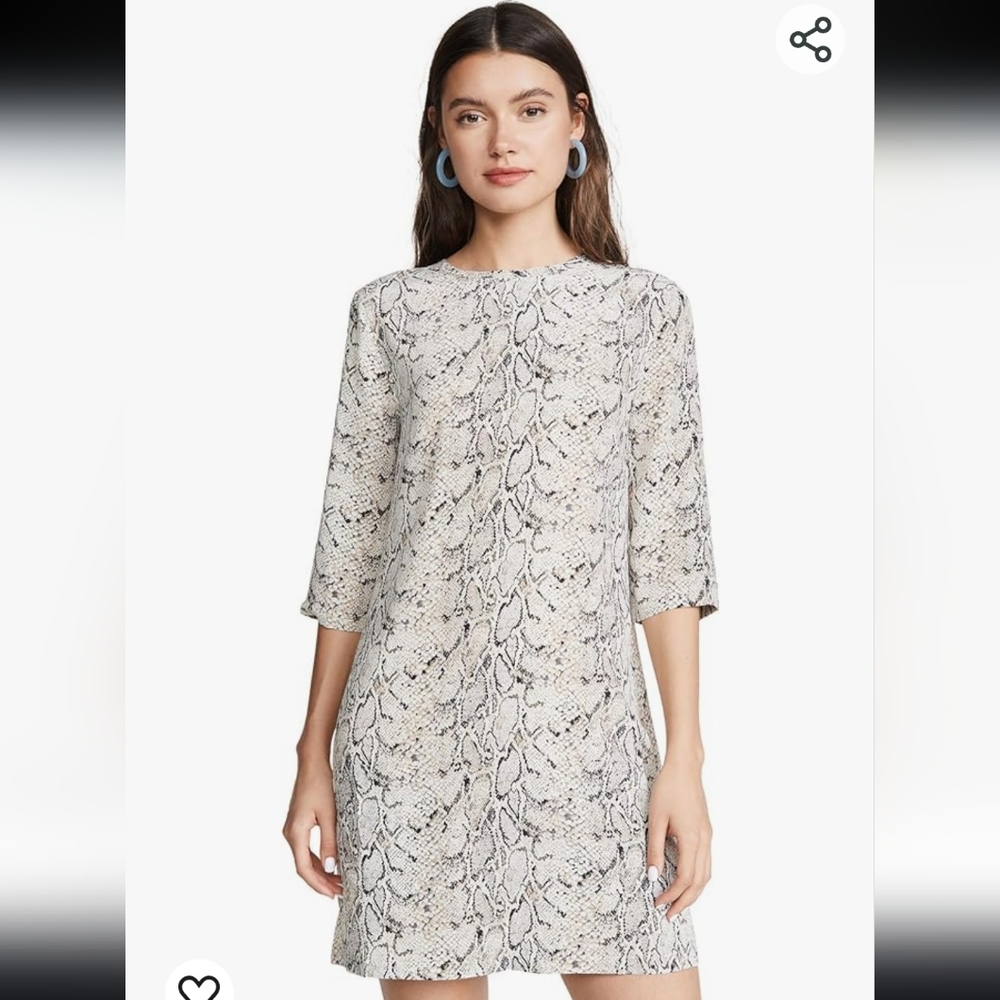 EUC Equipment Femme Aubrey Silk Shift Dress - medium - snake print